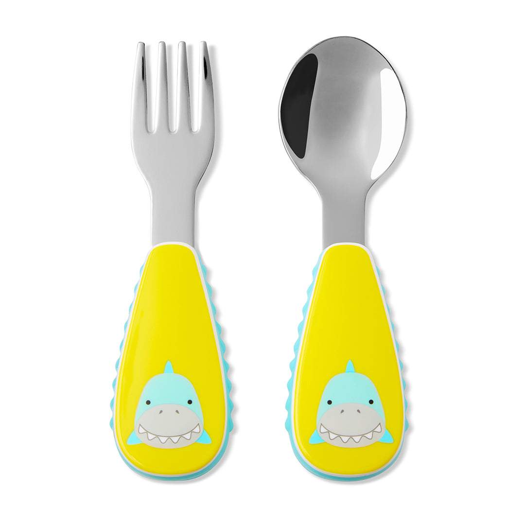 Skip Hop Zoo Utensils Fork & Spoon Shark (3Months to 36Months) - Toys4All.in