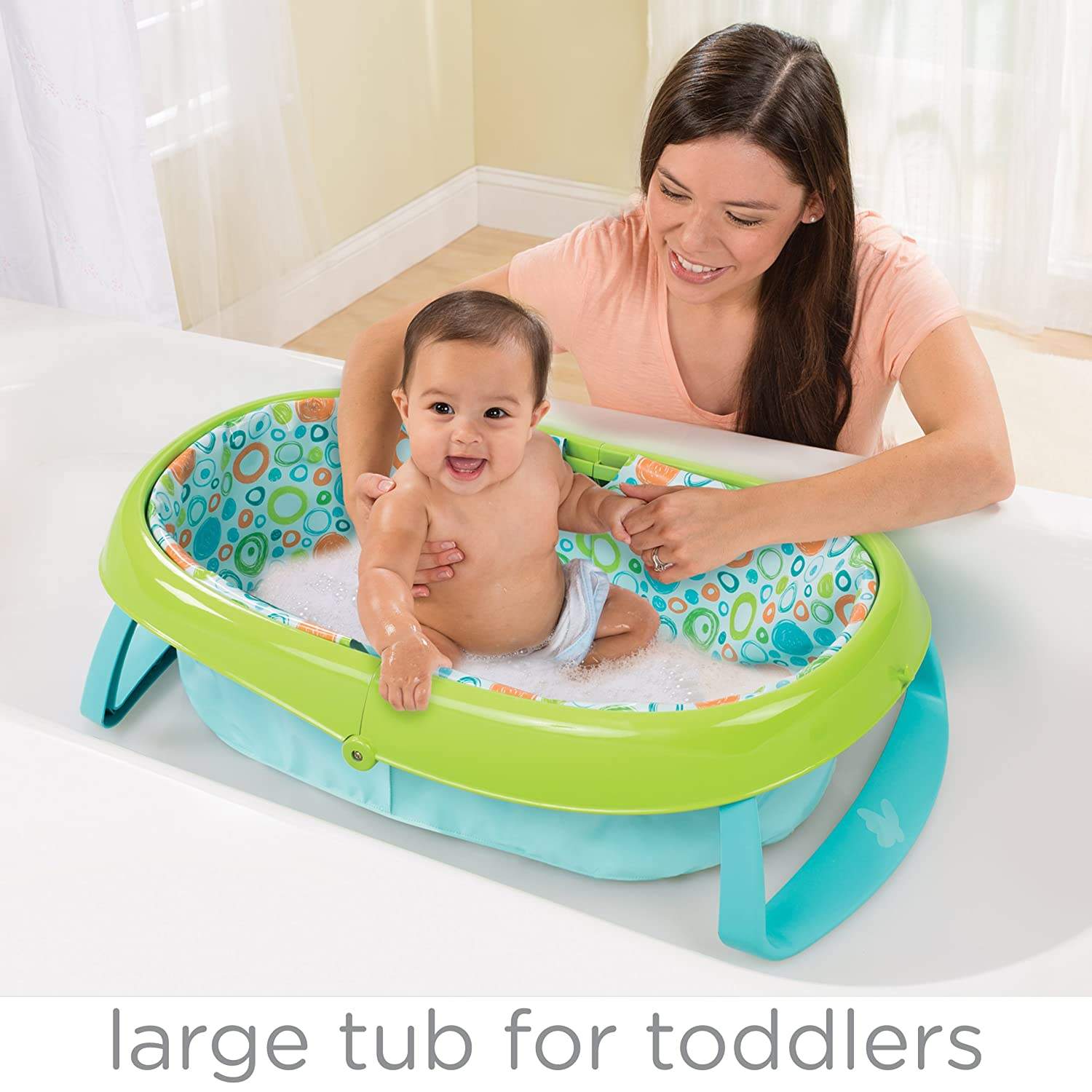 Summer Infant Easystore Comfort Bath Tub Neutral || || Birth+ to 12months || Distress Box - Toys4All.in