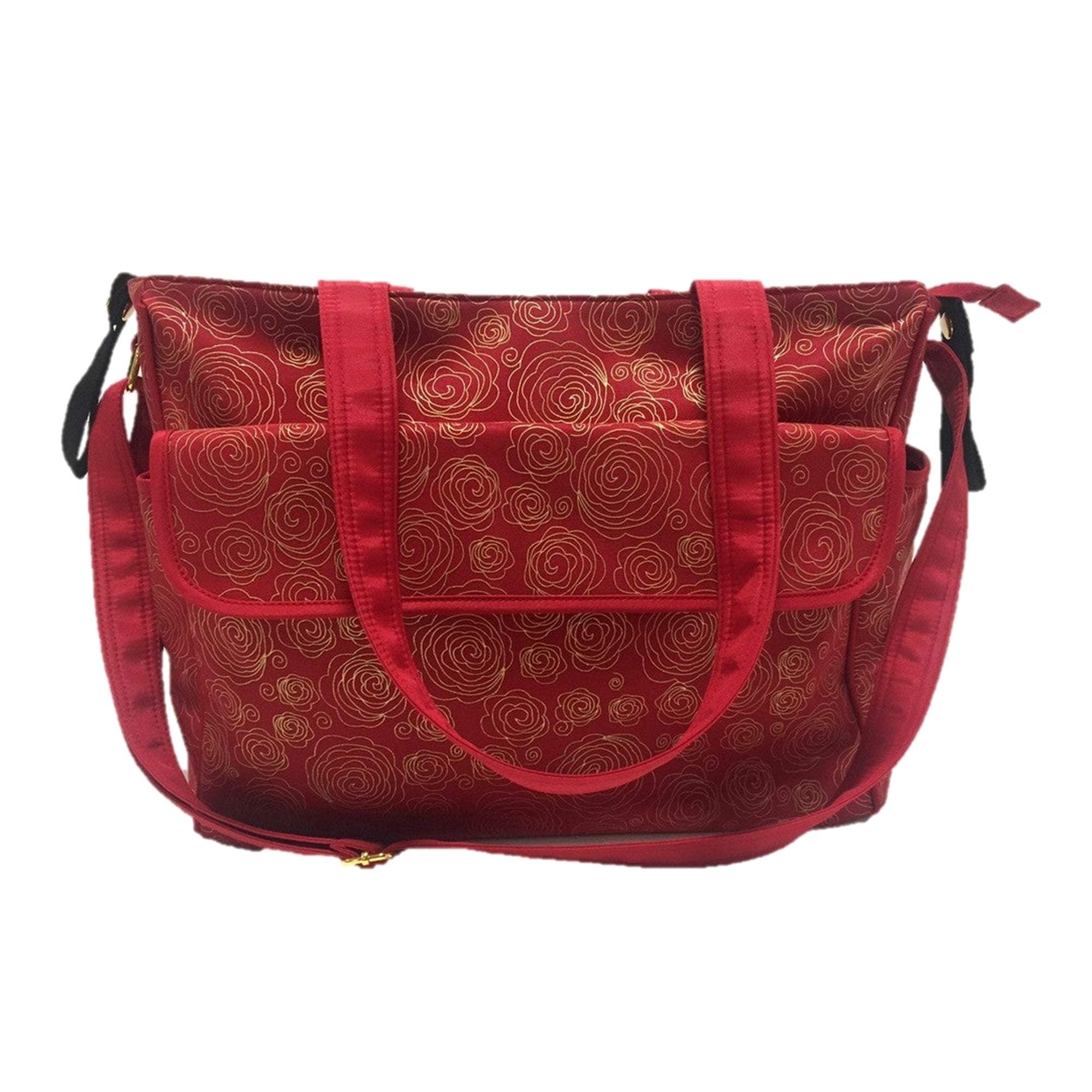 Summer Infant Messenger Changing Red Gold Swirl Diaper Bag || Birth+ to 24months - Toys4All.in