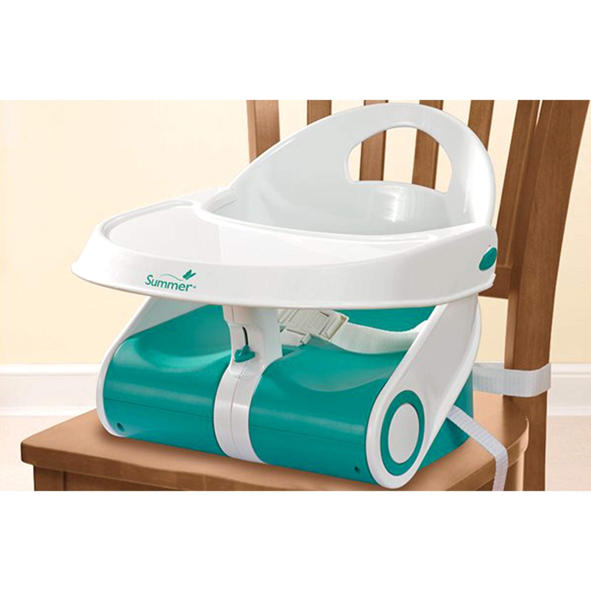 Summer Infant Sit 'N Style Fold Up Booster (1L) Teal & White (6M to 18M) | Distress Box - Toys4All.in