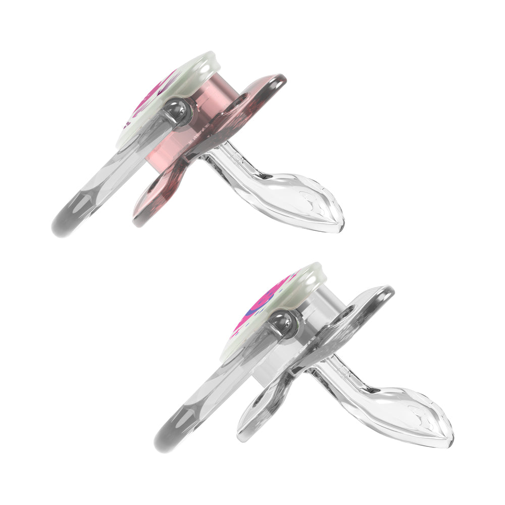 Dr. Brown&#39;s Prevent Glow In The Dark Butterfly Shield Soother - Stage 2 (6 to 18 Months) Pink Open Box